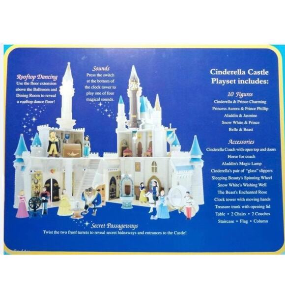 NEW Disney World CASTLE PLAYSET Cinderella Princess Friends Figurines Lights LG - Picture 9 of 16